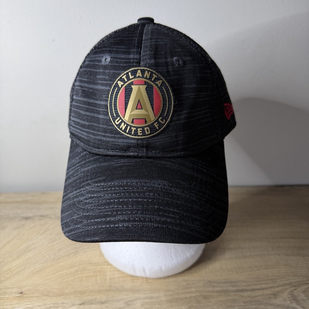 New Era 9TWENTY Atlanta United FC Hat Black Space Dye MLS Soccer Adjustable Cap